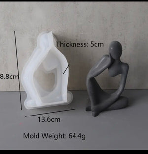 thinker resin mold body art silicone