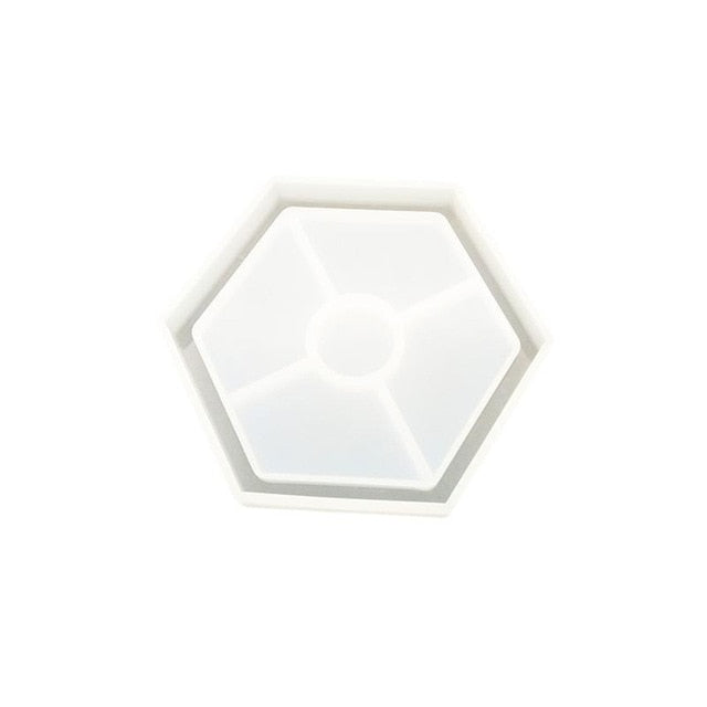 hexagon coaster silicone resin mold 