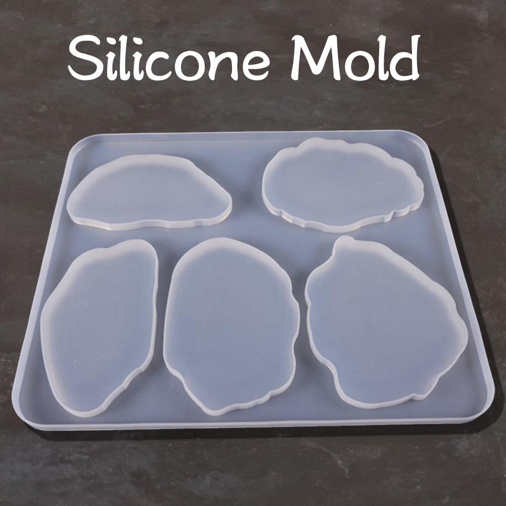 resin geode agate slice silicone coaster mold for sale craft