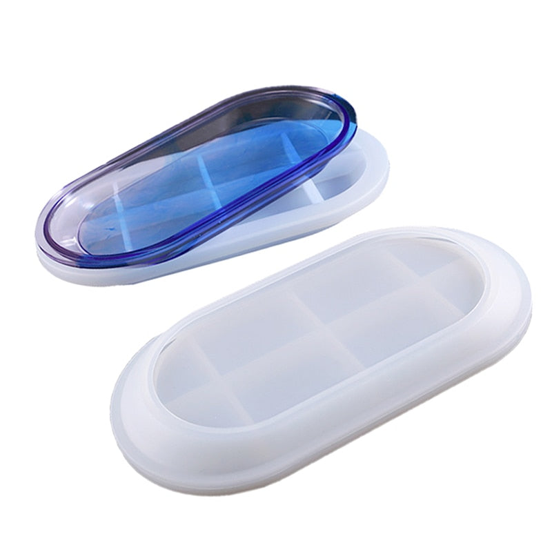 Resin Oval Flat Bottom Dish Silicone Mold Jewelry Tray Unique Mold – Phoenix