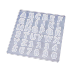 alphabet number and letter resin silicone mold