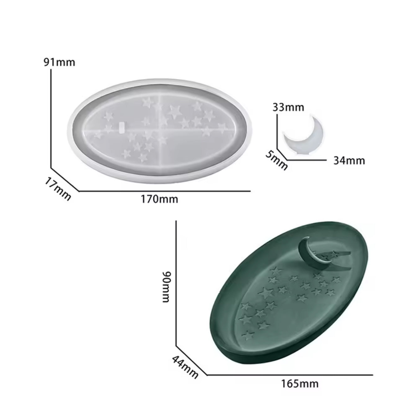 Moon Star Ring Dish Resin Mold