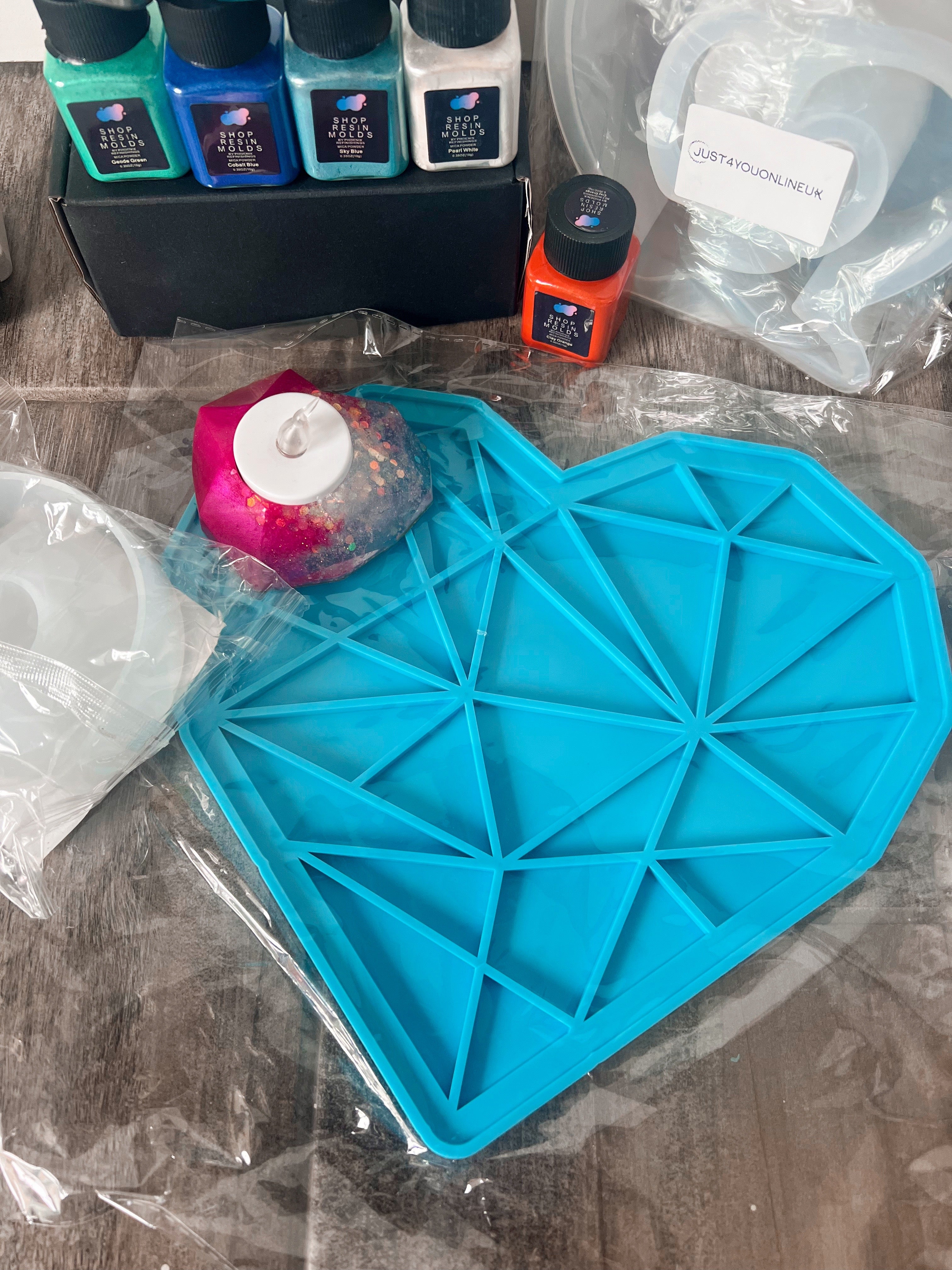 heart silicone resin mold bundle