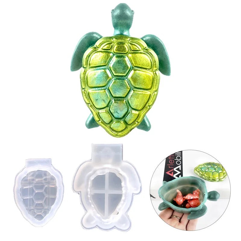 turtle trinket dish silicone resin mold
