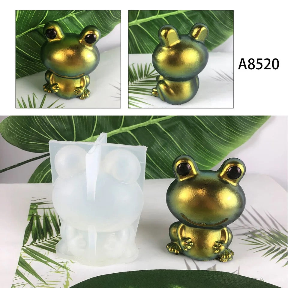 frog resin mold silicone happy smile