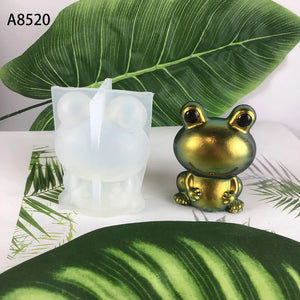frog resin mold silicone happy smile