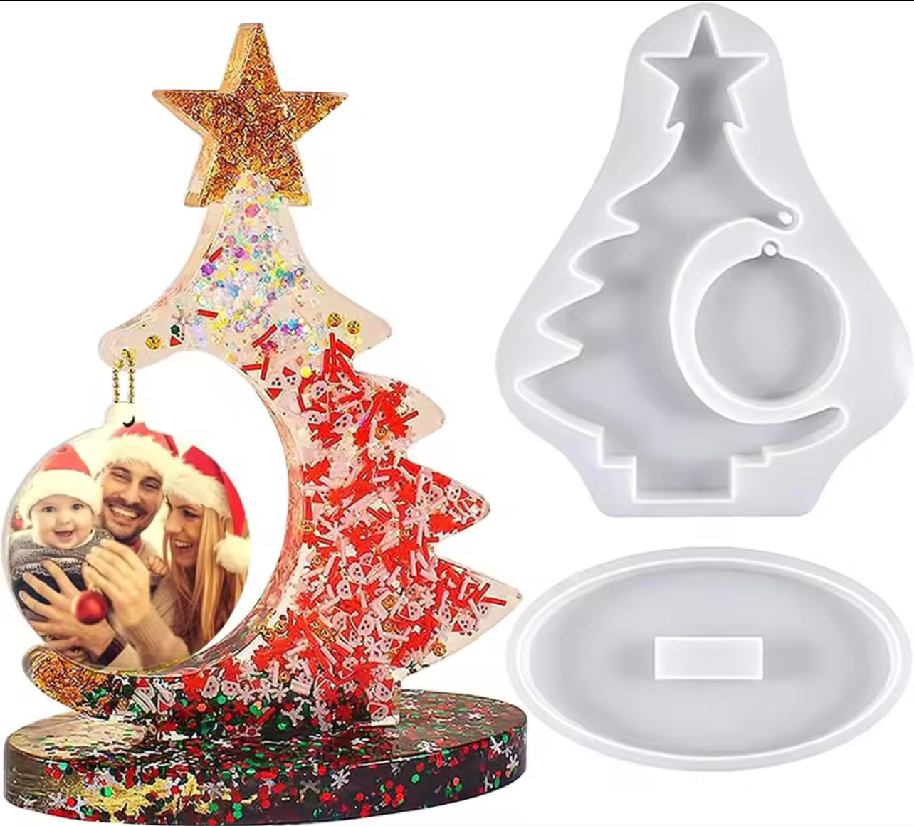 Christmas Tree Resin Frame Mold