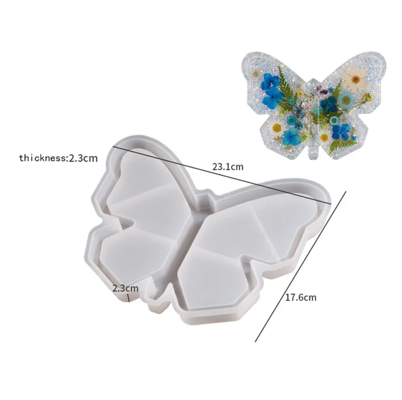 butterfly resin dish silicone mold