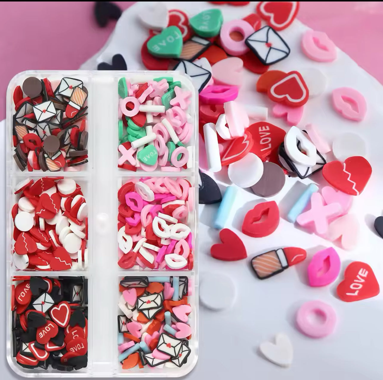 Valentine's Day Clay pieces for Resin Art