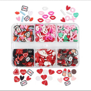 Valentine's Day Clay pieces for Resin Art