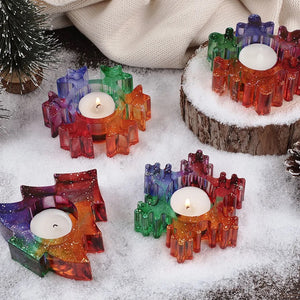 Christmas tealight resin mold set