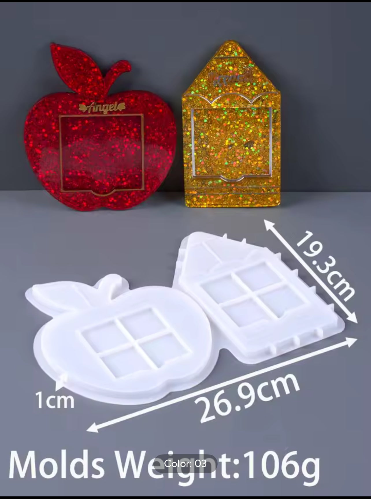 Sticky Note Apple Pencil Resin Mold