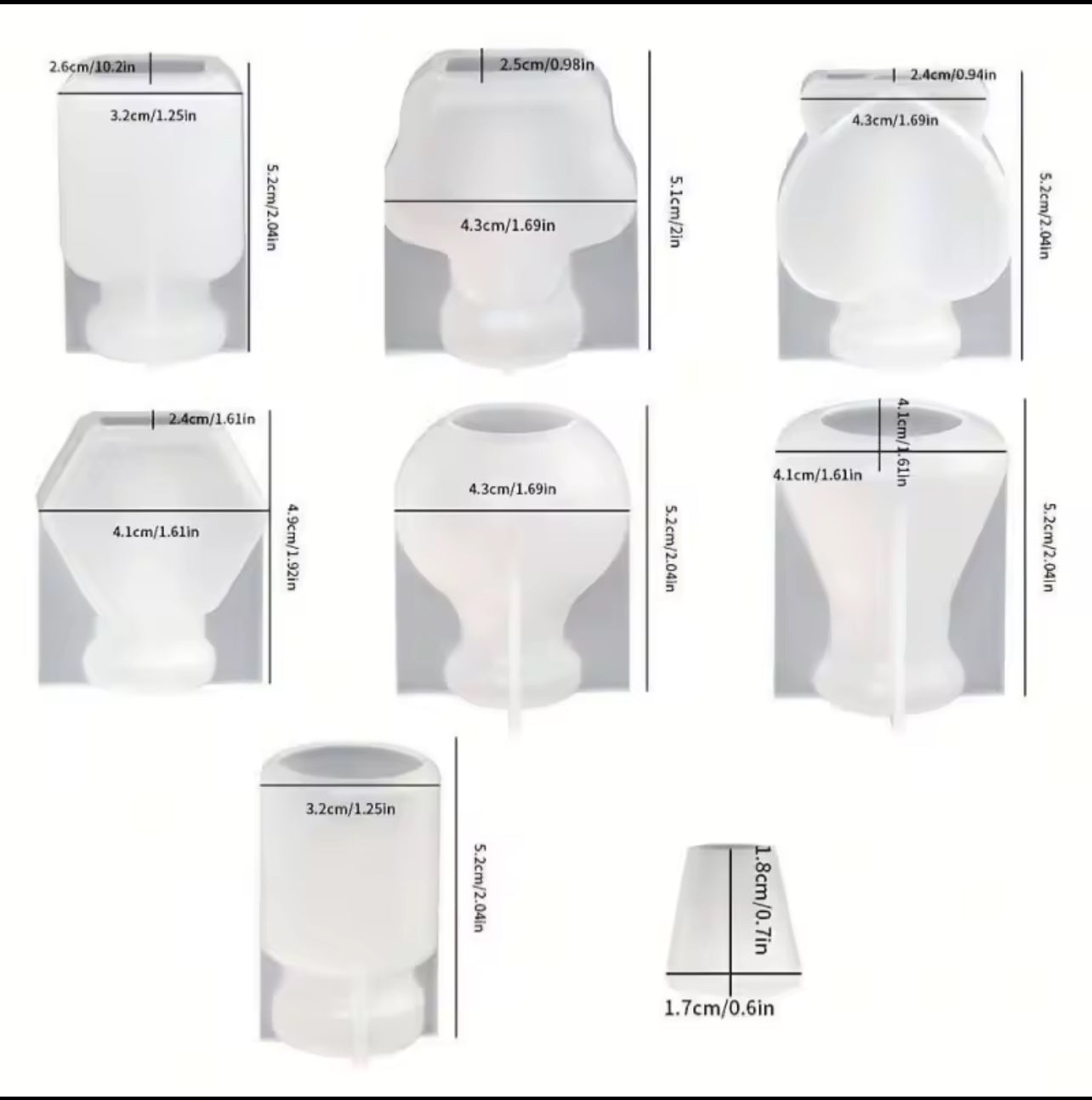 Mini Shaker Jar Resin Mold Set