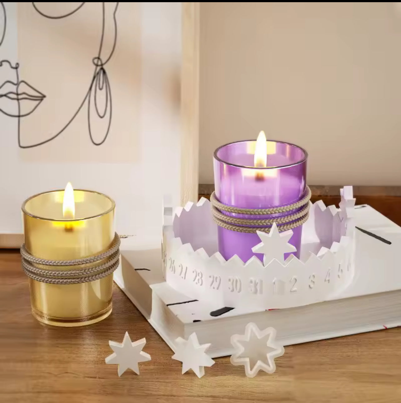 Christmas Countdown Advent Calendar Resin Silicone Mold