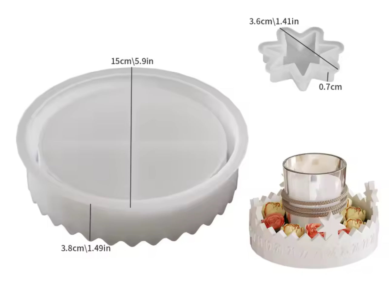 Christmas Countdown Advent Calendar Resin Silicone Mold