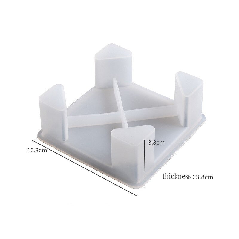 Octagon Resin Coaster Mold Set with Stand Phoenix