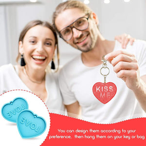 Valentine's Day Keychain Resin Silicone Heart Mold Set!, Unique mold, Holiday