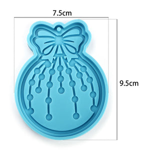 silicone resin ornament mold with bow