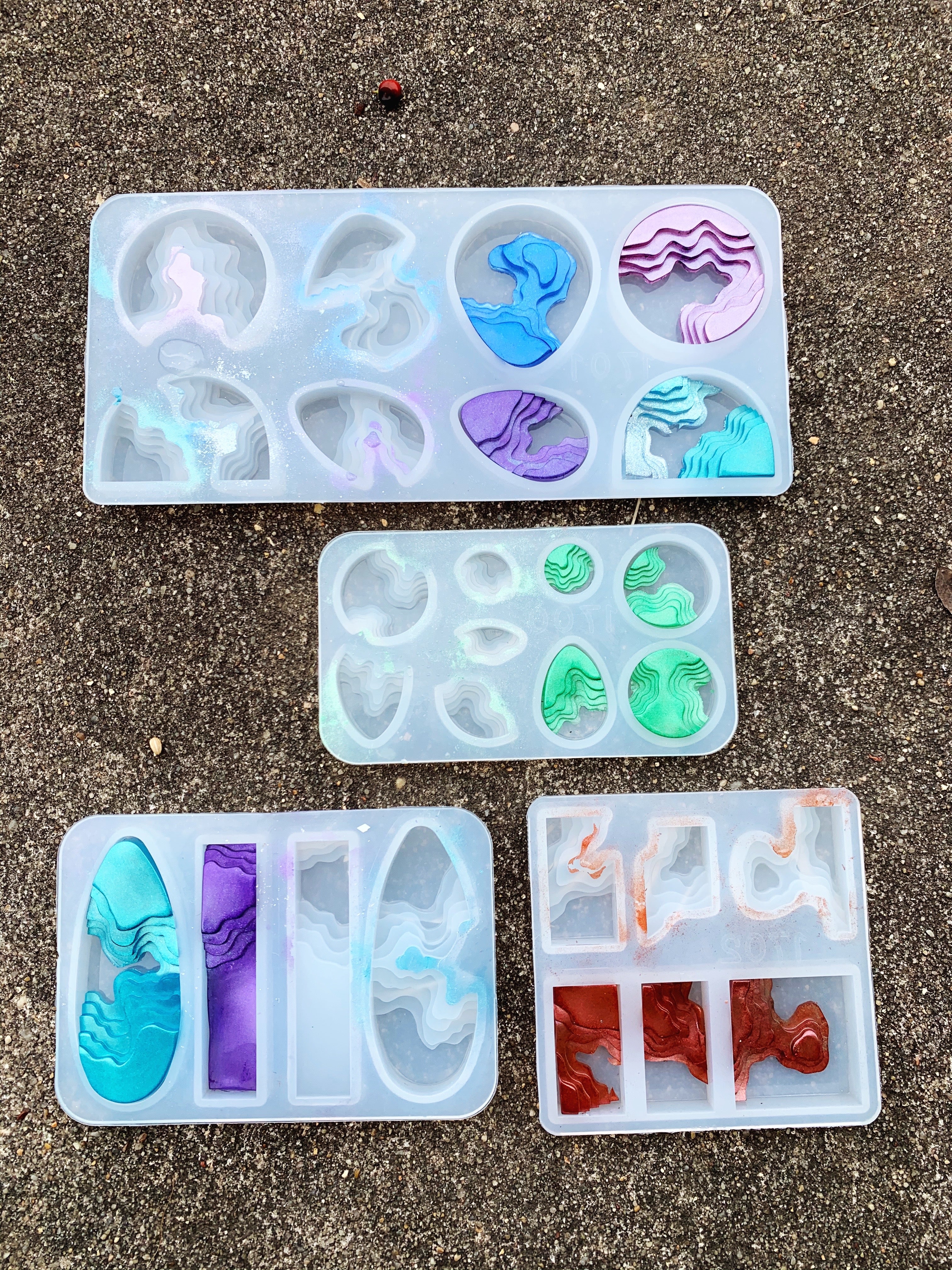 4 Pieces Assorted Shape Gem Jewelry Mold Set for Resin – Phoenix