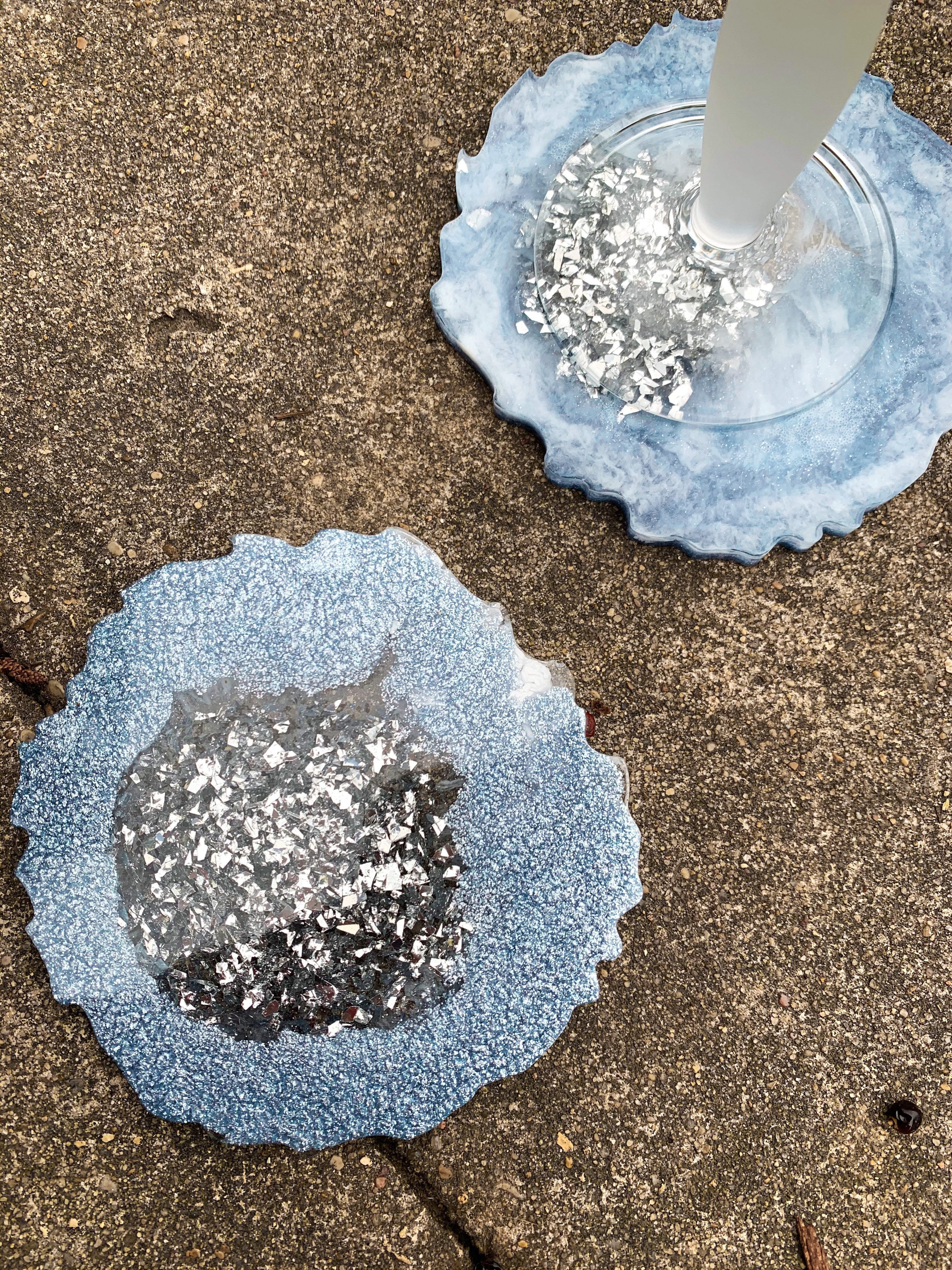 geode resin round circle craft art mold coasters for coaster