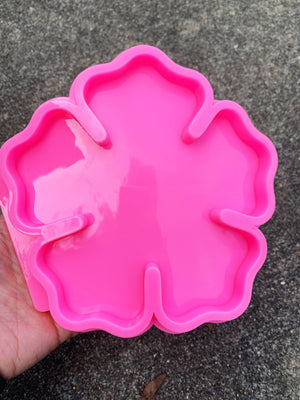 large flower resin coaster bowl shiny silicone mold