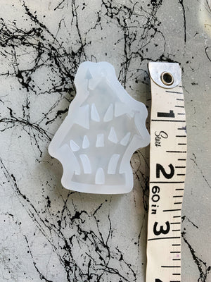 ghost haunted house resin mold for halloween silicone craft