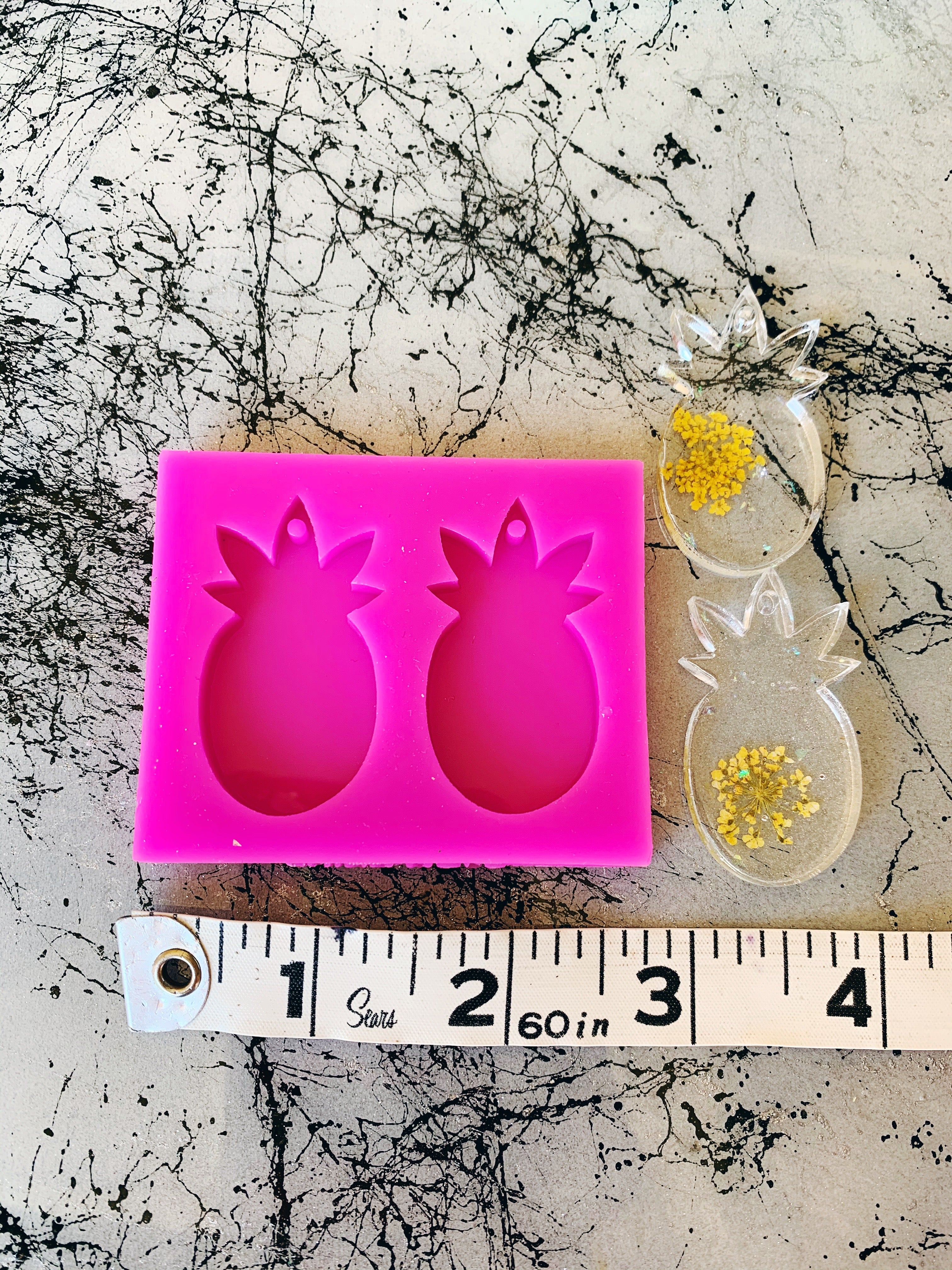 pineapple resin silicone earring mold craft