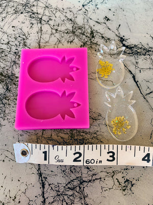 pineapple resin silicone earring mold craft