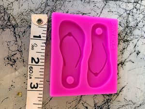 Unique flipflop resin keychain craft silicone mold