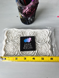 roses silicone resin mold 