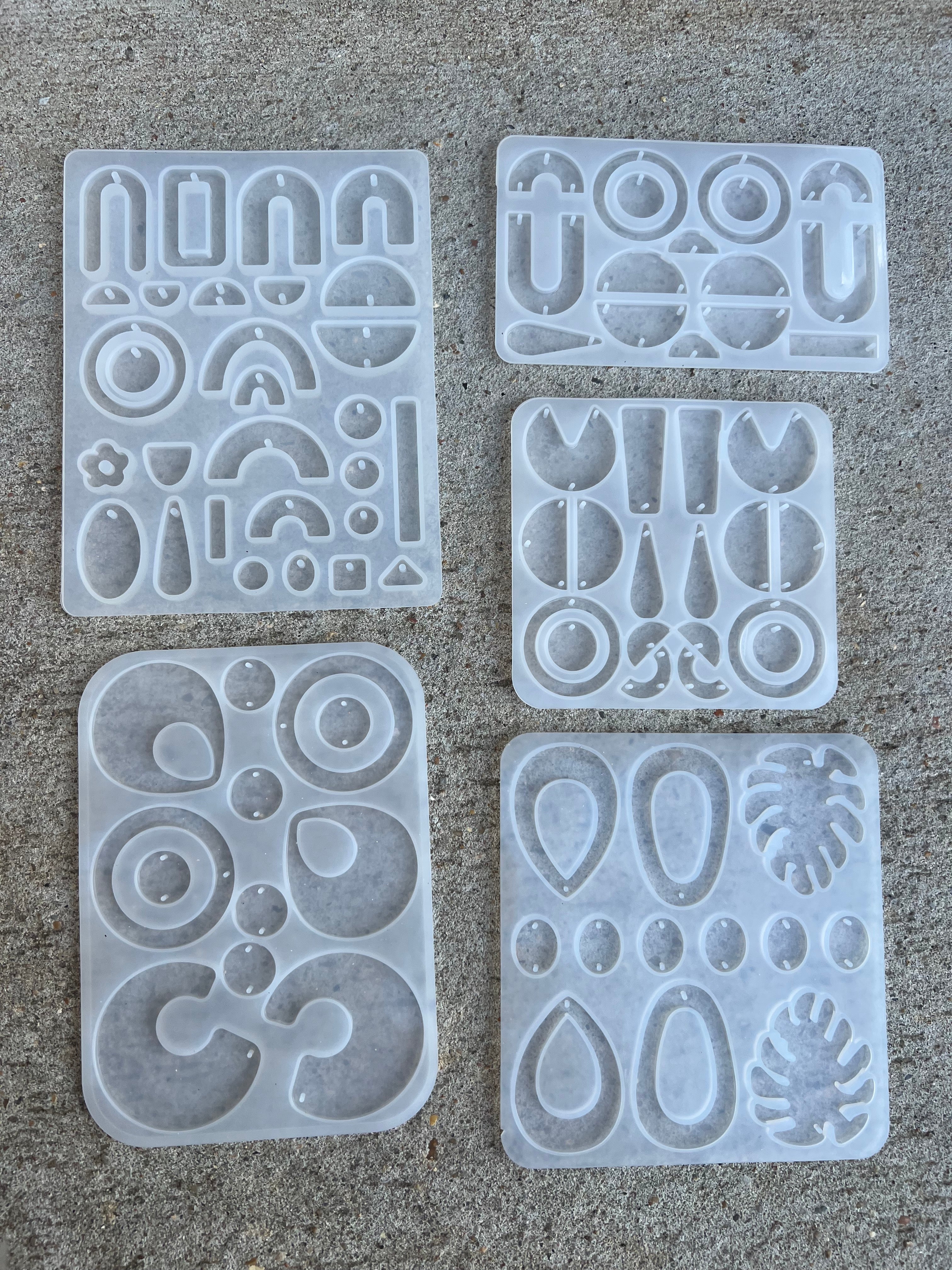 jewelry pendant silicone resin mold set