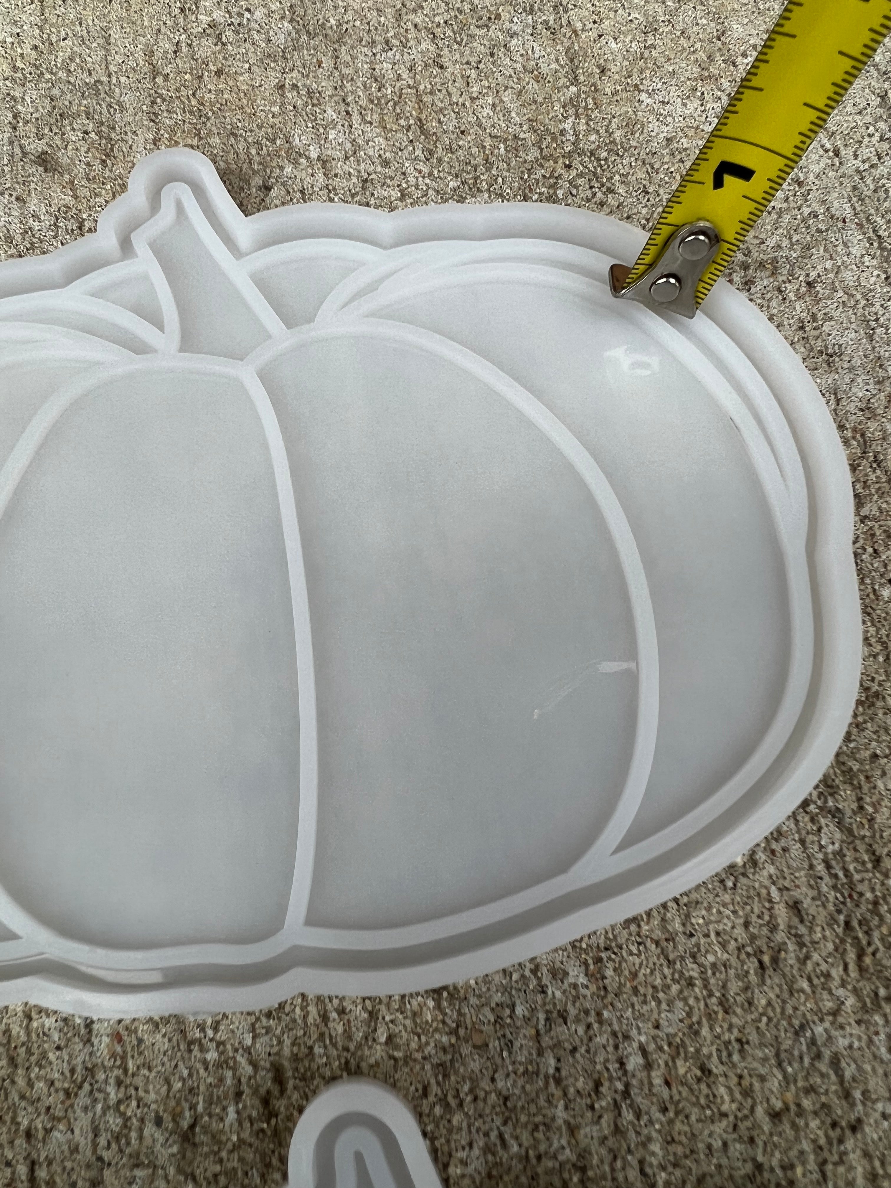 .25in. depth pumpkin resin coaster mold silicone thanksgiving fall