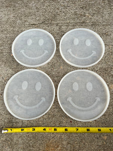 Smiley Face Silicone Resin Coaster Mold