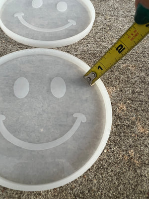 Smiley Face Silicone Resin Coaster Mold