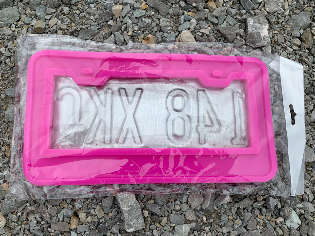 license plate resin silicone mold frame