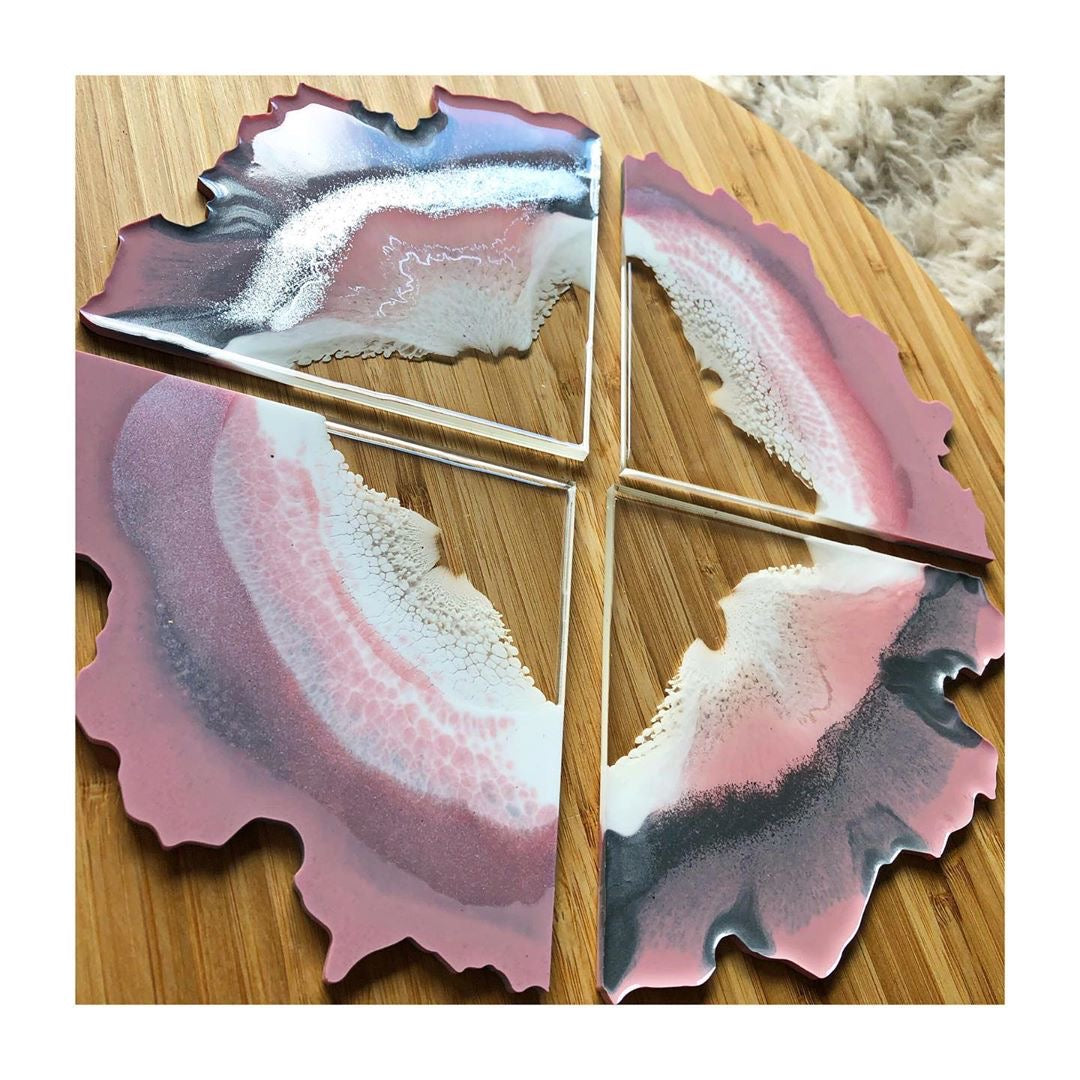Silicone Geode Coaster Mold - MOY Resin Envy