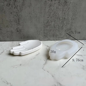palm hand silicone resin mold tealight holder