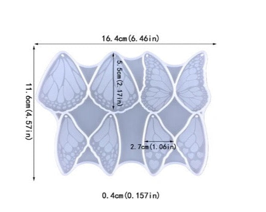 butterfly wing earring resin mold mould silicone