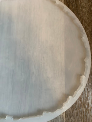 Large Round Agate Resin Tray Mold