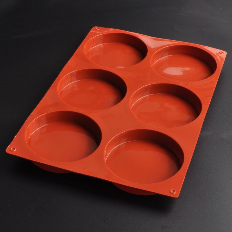 6 piece cavity silicone resin coaster mold