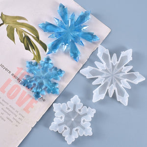 Set of 5 Snowflake Ornament Silicone Resin Molds