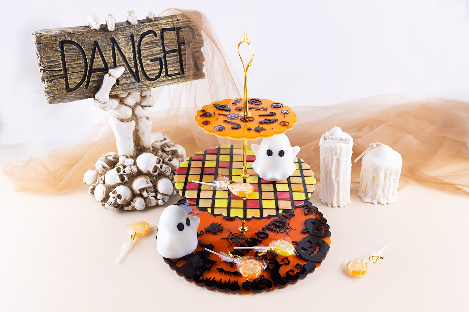 halloween silicone resin cake stand mold