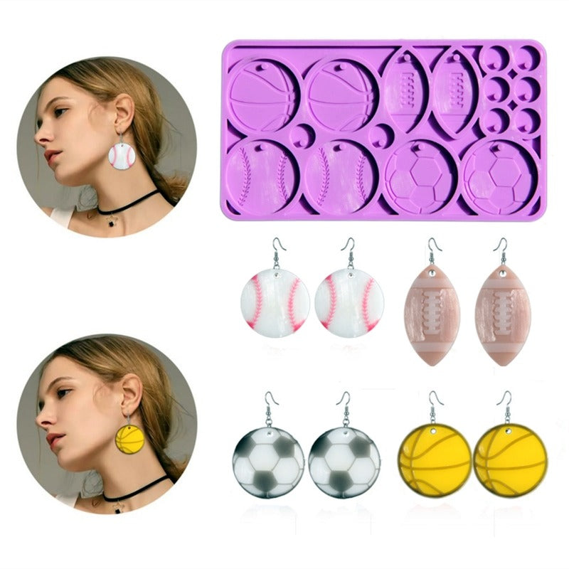 Earring Resin Sports Jewelry Silicone Mold, Soccer, Softball, Basketba –  Phoenix