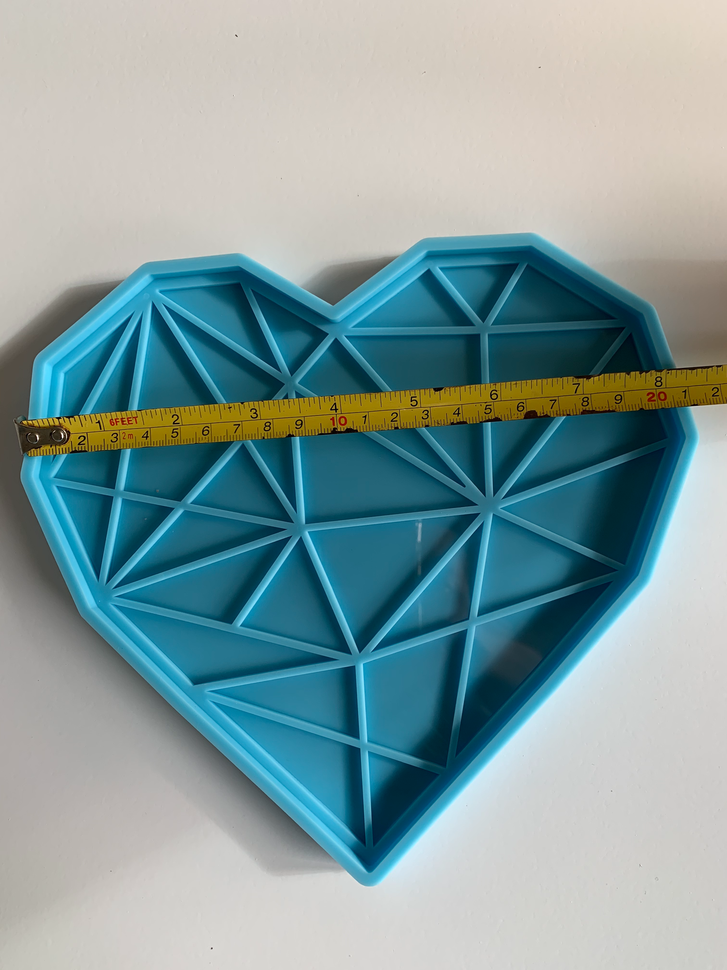 heart resin silicone mold tray stained glass