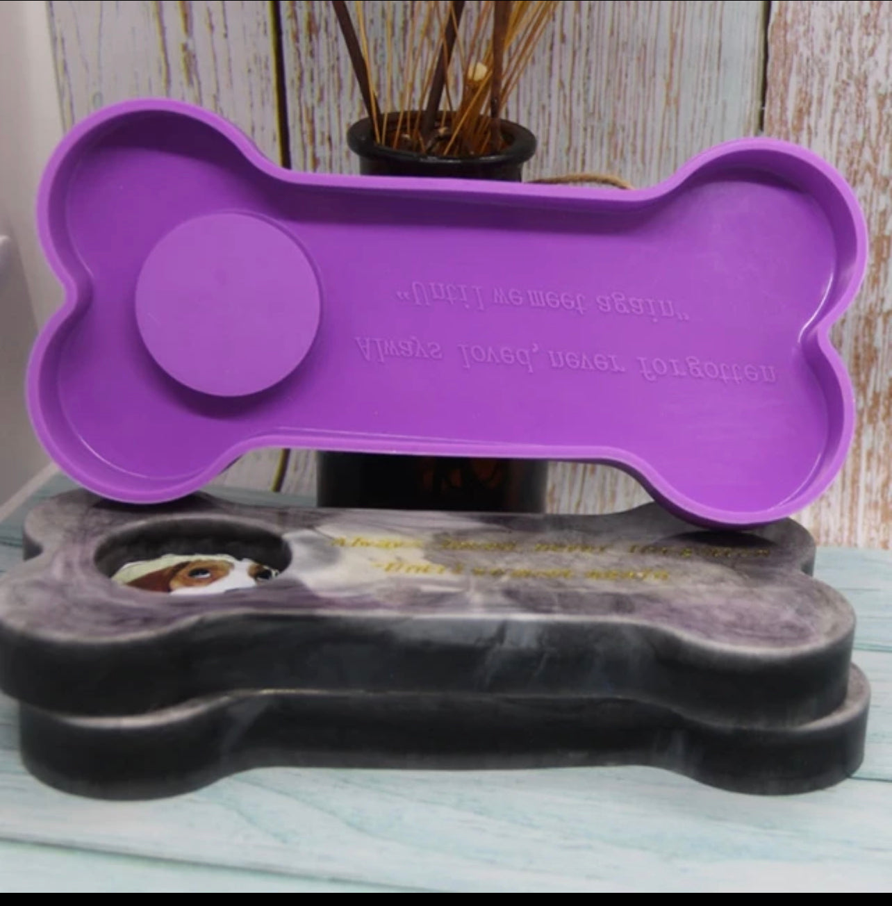 dog bone memorial silicone resin mold