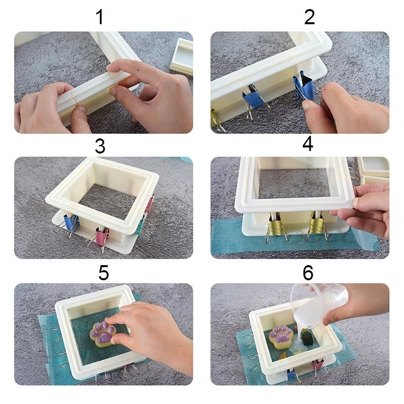 Silicone Box for Pouring Resin Molds, Custom Mold Making Supplies, mol ...