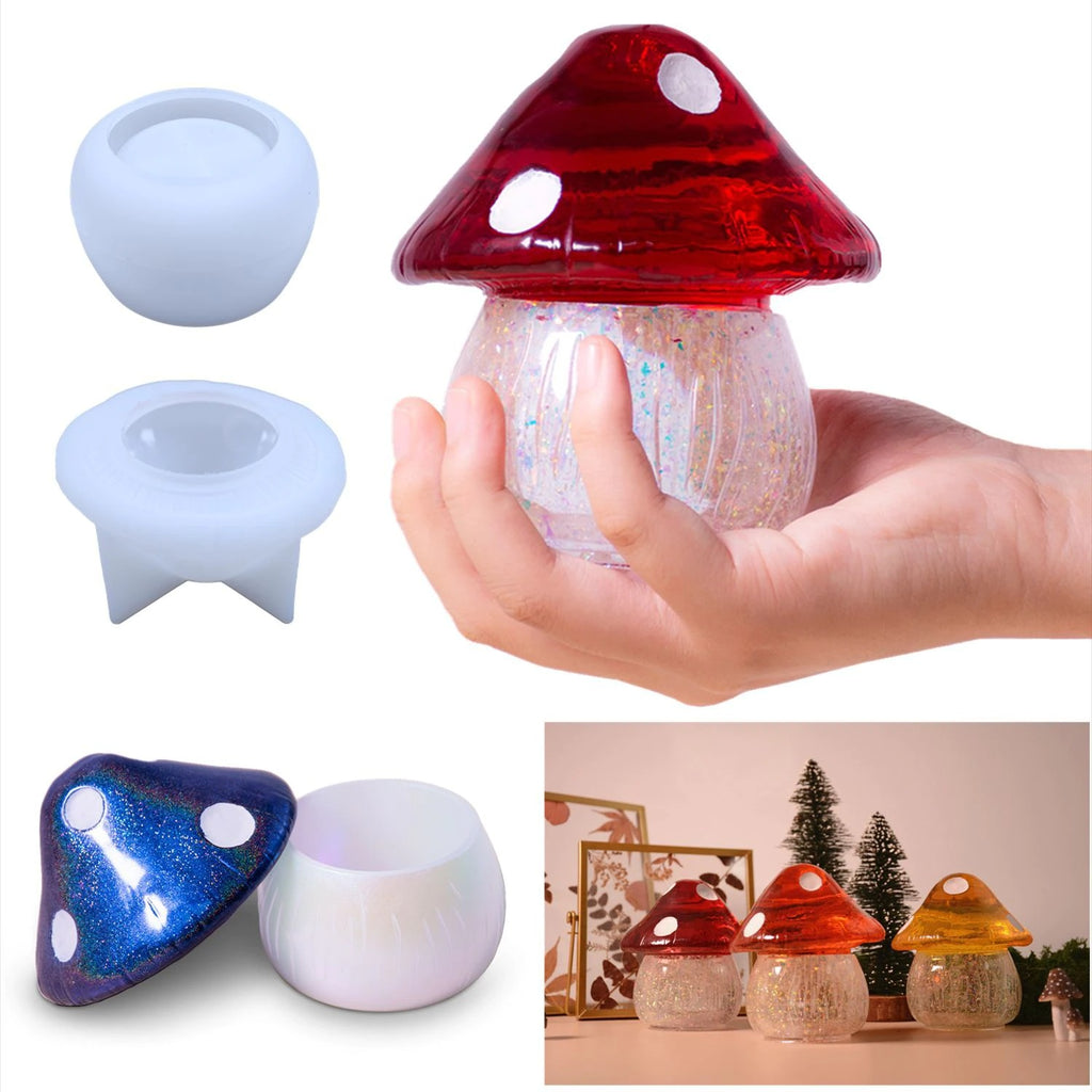 mushroom silicone resin mold trinket box