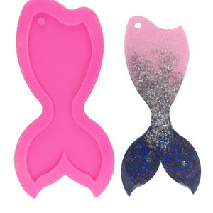mermaid tail resin keychain silicone mold 