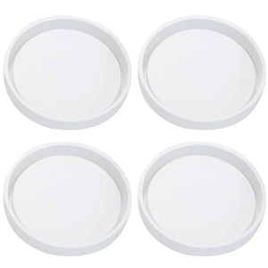 4pcs Thick Round Coaster Silicone Molds for Epoxy Resin Casting