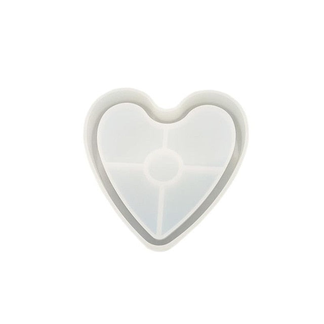 DIY Heart/Square/Rectangle Coaster Silicone Mold Cup Pad Mat